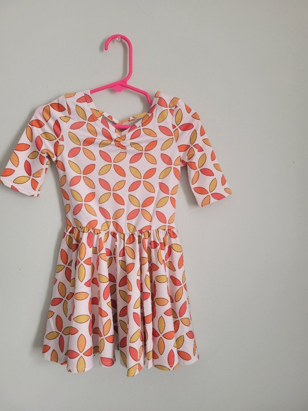 Dot Dot Smile Dress Girl's 2T Toddler Striped Orange Petals Twirl Ballerina NWT
